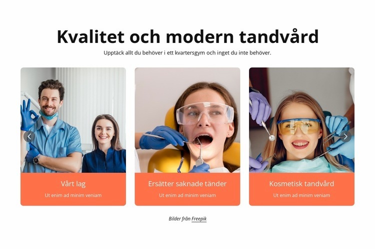 Kvalitet och modern tandvård CSS -mall