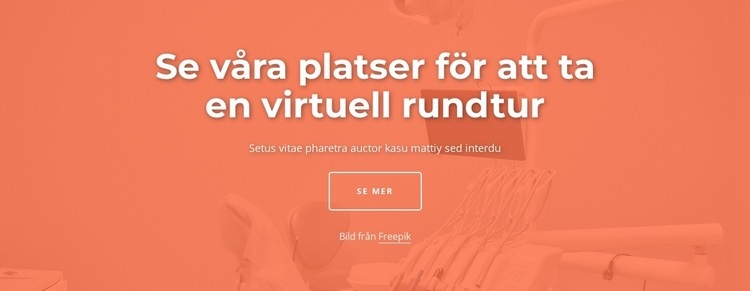 Se våra platser för att ta en virtuell rundtur Hemsidedesign