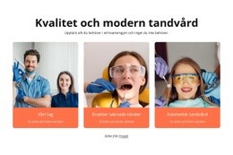 Kvalitet Och Modern Tandvård - Enkel Webbplatsmall