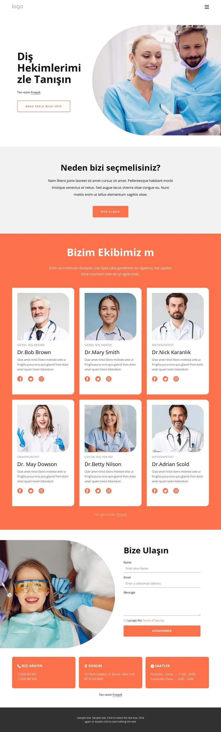 Yüksek nitelikli diş hekimleri HTML Şablonu