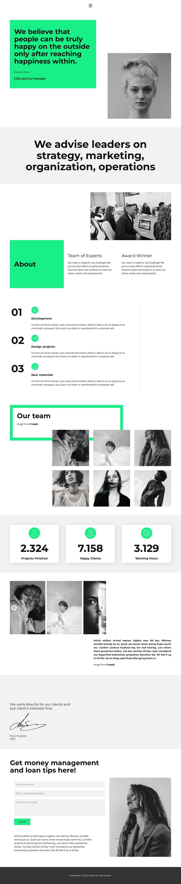We work in close collaboration CSS Template