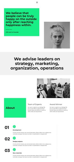 We Work In Close Collaboration - Free HTML Template