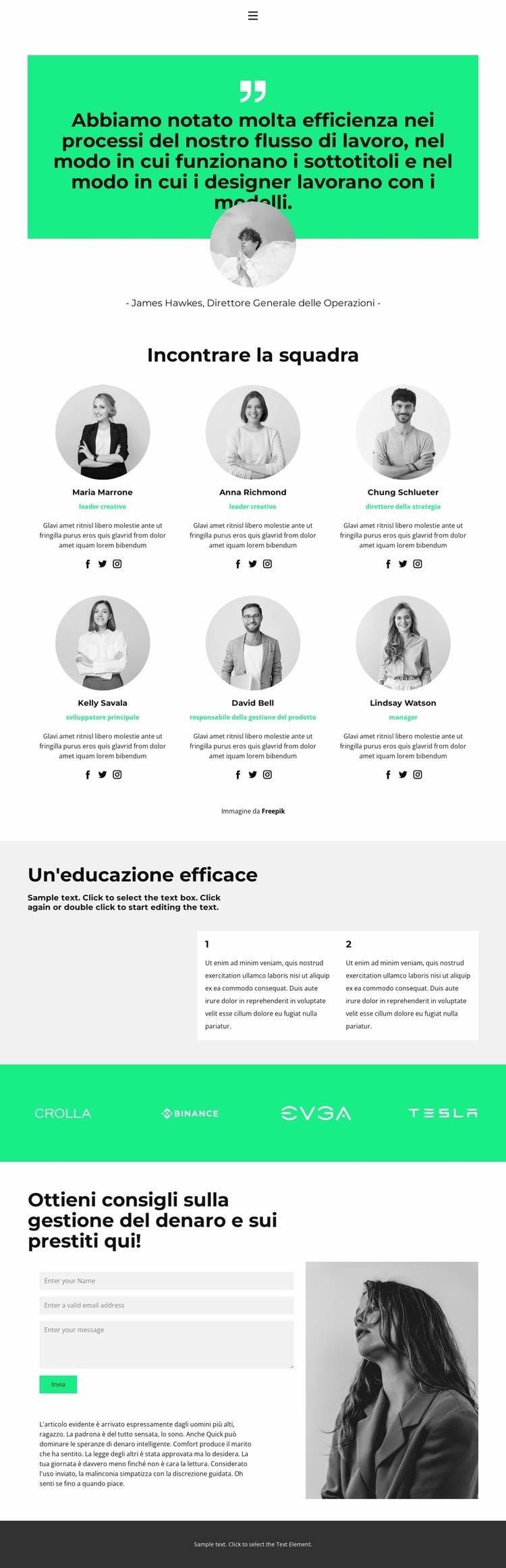 Tutti sono importanti qui Mockup del sito web