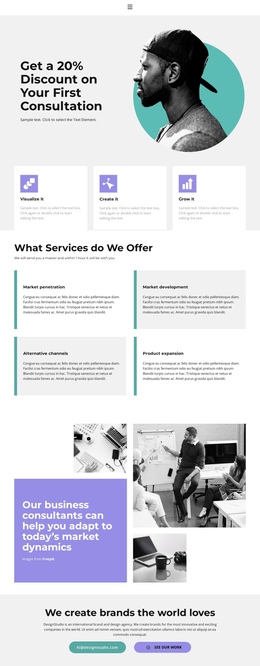 We Create Comfort - Modern One Page Template
