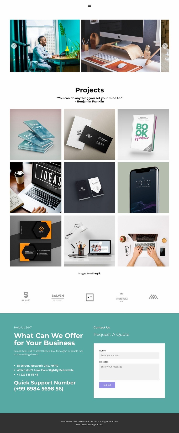 Look at our projects Squarespace Template Alternative