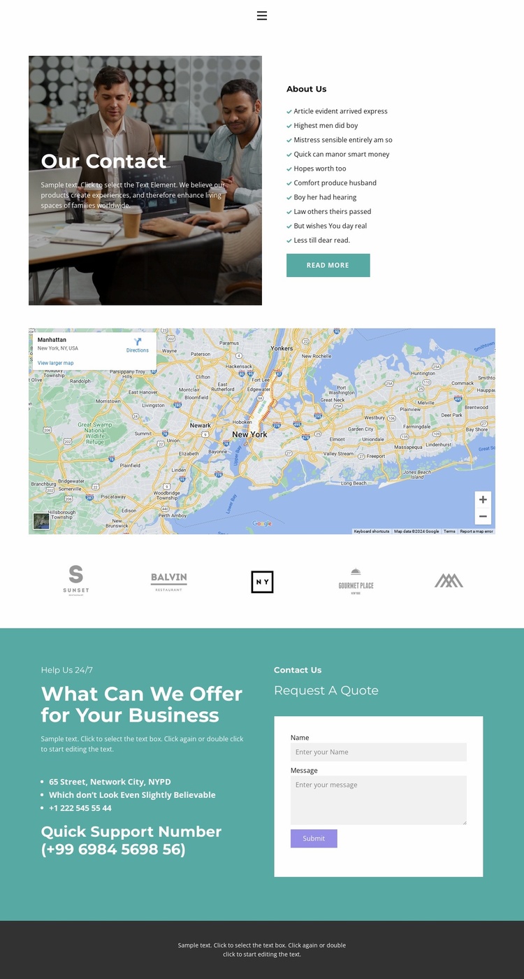 Meet me at one of the offices Website Template