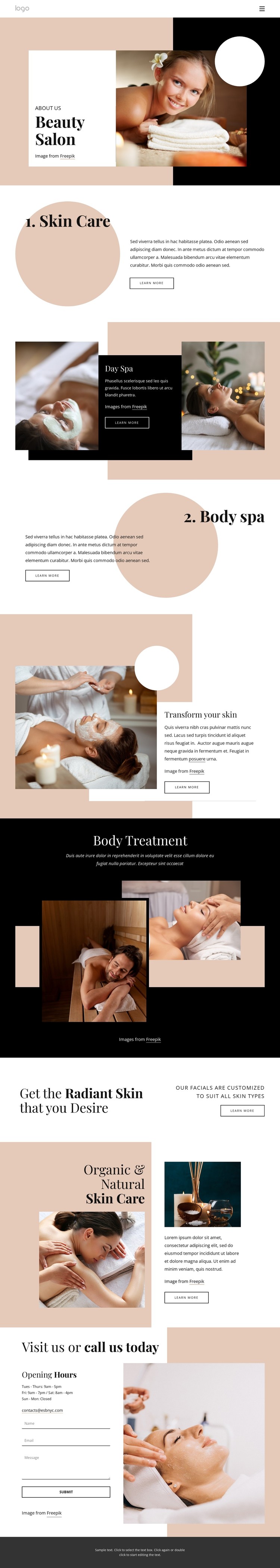 New wellness experiences CSS Template