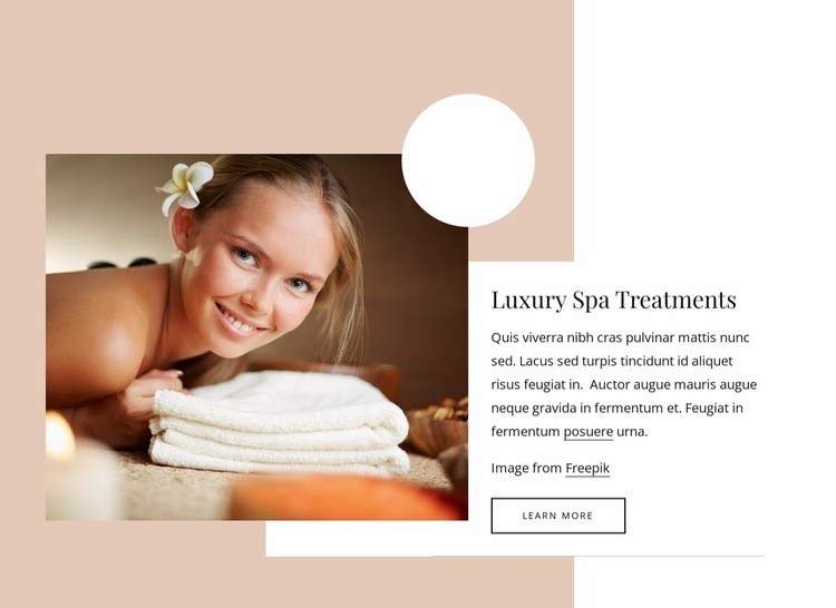 Holistic treatments Web Page Design