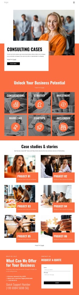 Client Success Stories CSS Layout Template
