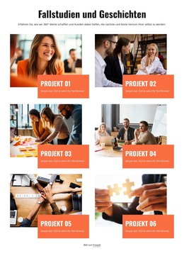 Fallstudien Und Geschichten Rund Um Die Beratung – Vorlage Für Website-Builder
