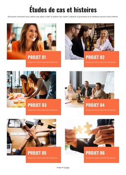 Consultation D'Études De Cas Et D'Histoires - Modèle Web HTML