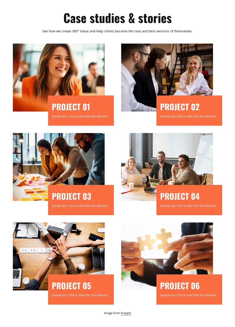 Consulting case studies and stories Joomla Template