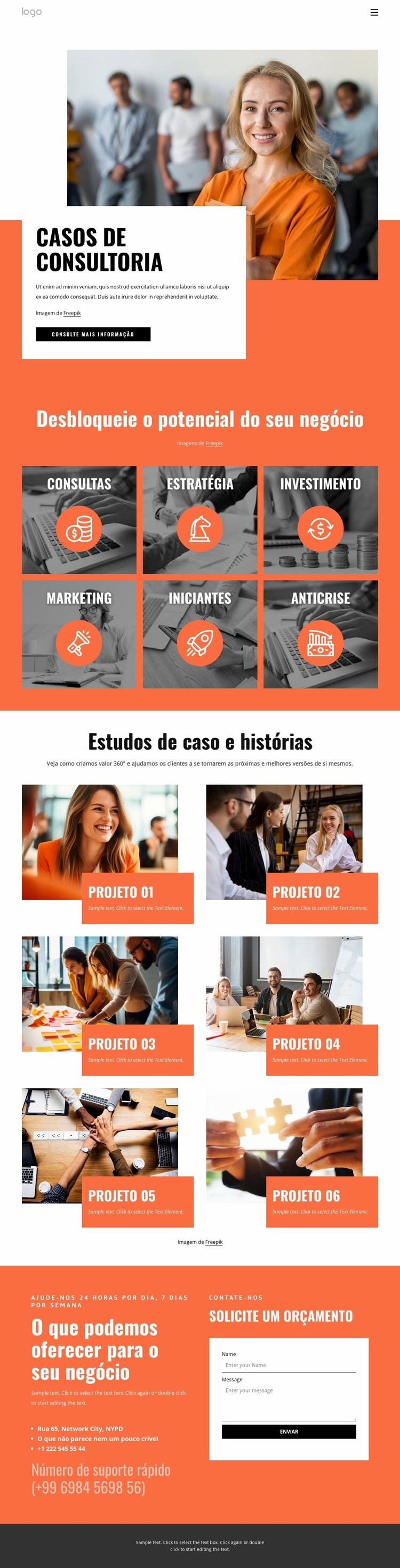 Histórias de sucesso de clientes Modelos de construtor de sites