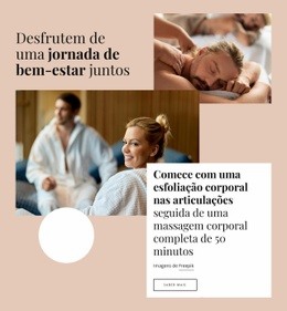 Desfrute De Uma Jornada De Bem-Estar Juntos - Maquete De Site Gratuita