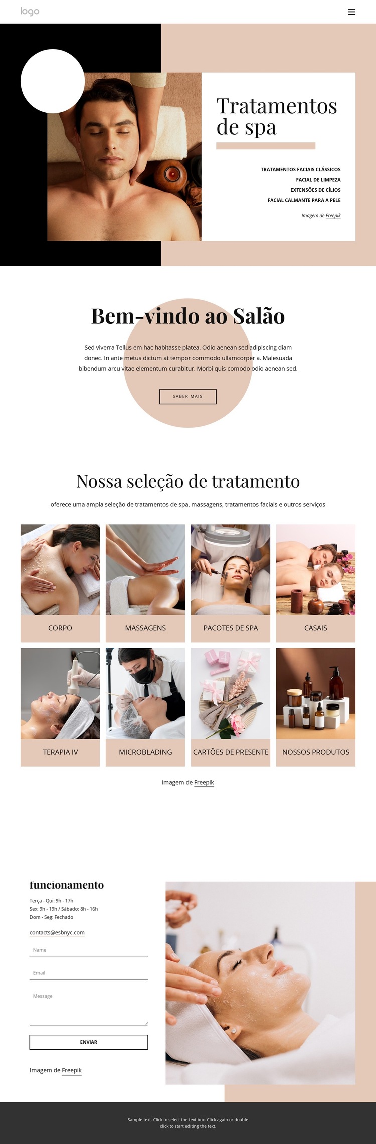 O lugar perfeito para fugir da rotina diária Modelo de site