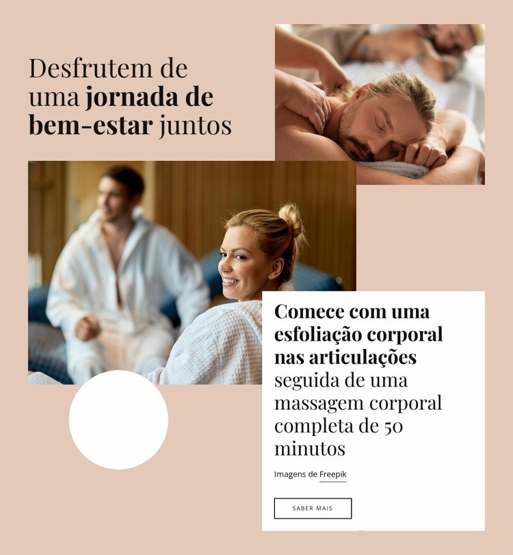 Desfrute de uma jornada de bem-estar juntos Landing Page