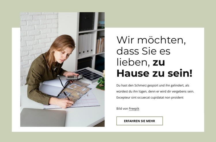 Personalisierte Räume schaffen HTML Website Builder