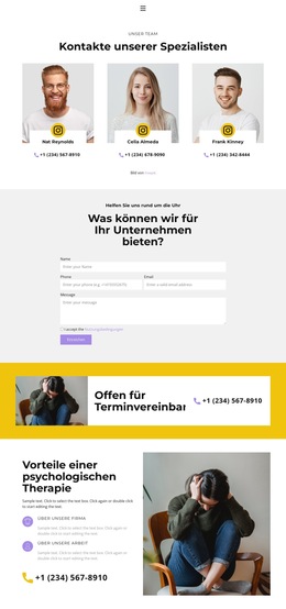 Unsere Psychologen - Beste Website-Vorlage