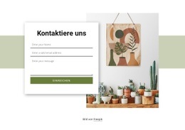 Kontaktformular Mit Rechteck Design-Website