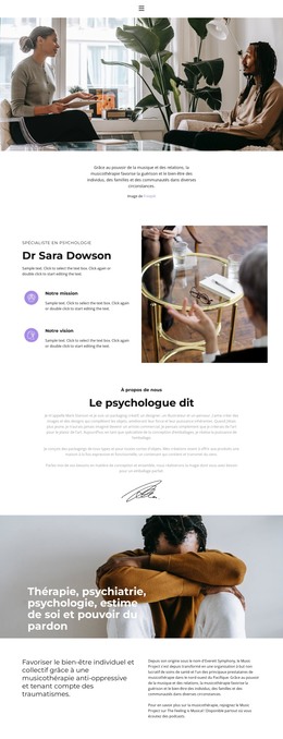 Page De Destination Pour Aide Qualifiée D'Un Psychologue