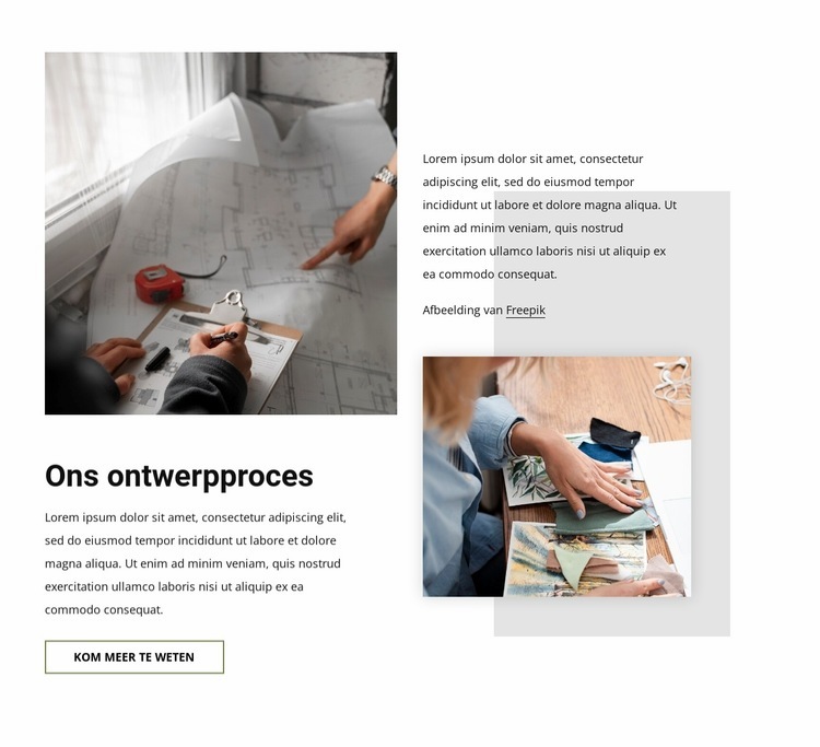 Ontwerp samen met ons uw droomhuis Website ontwerp