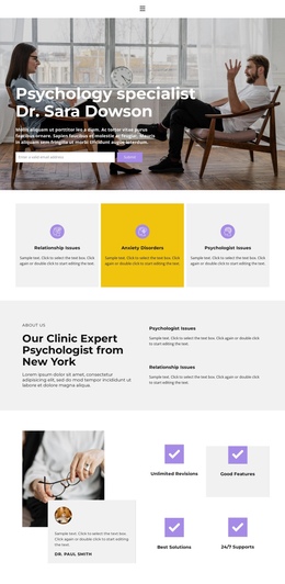 School Of Psychology One Page Template