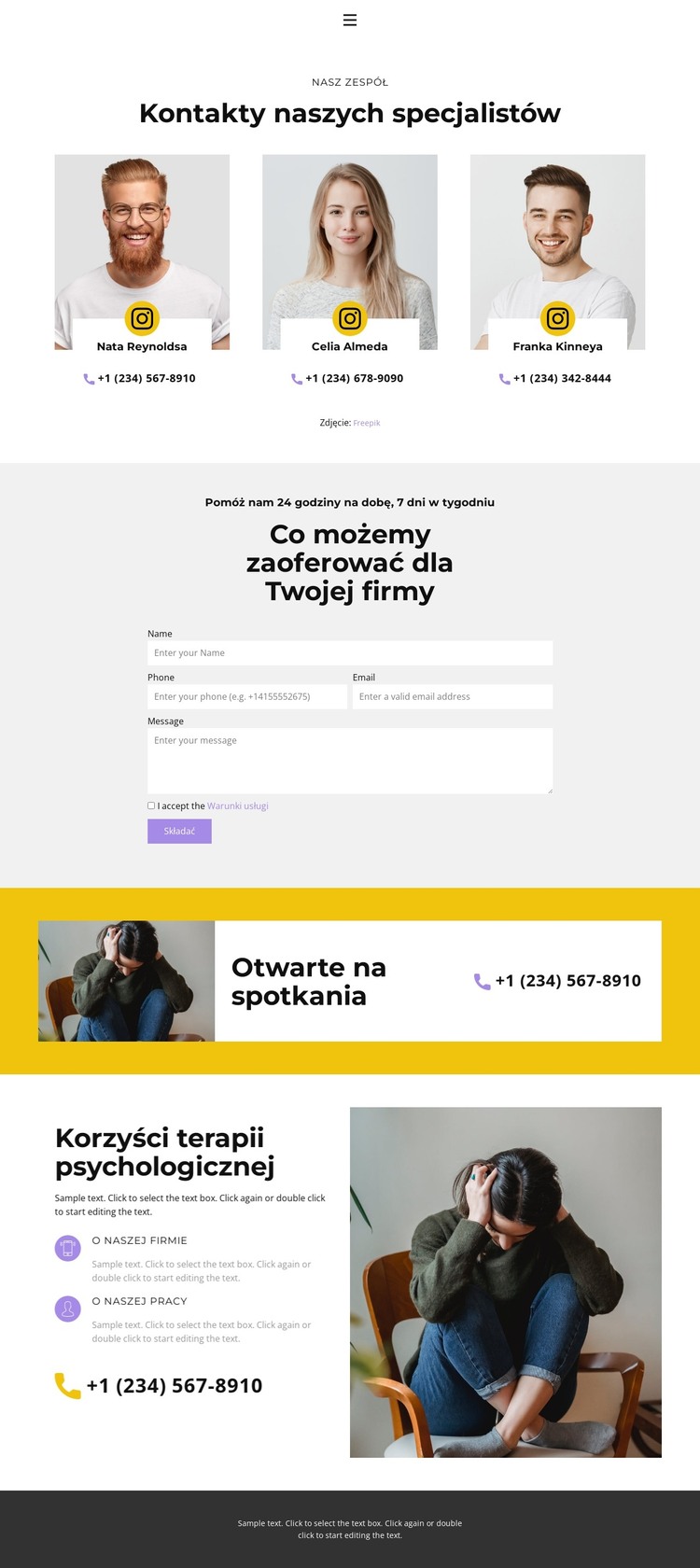 Nasi psychologowie Szablon HTML