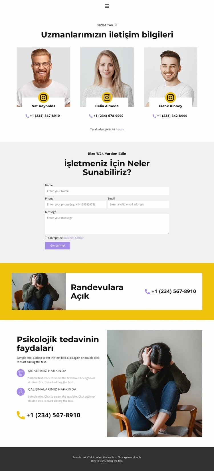 Psikologlarımız Web sitesi tasarımı