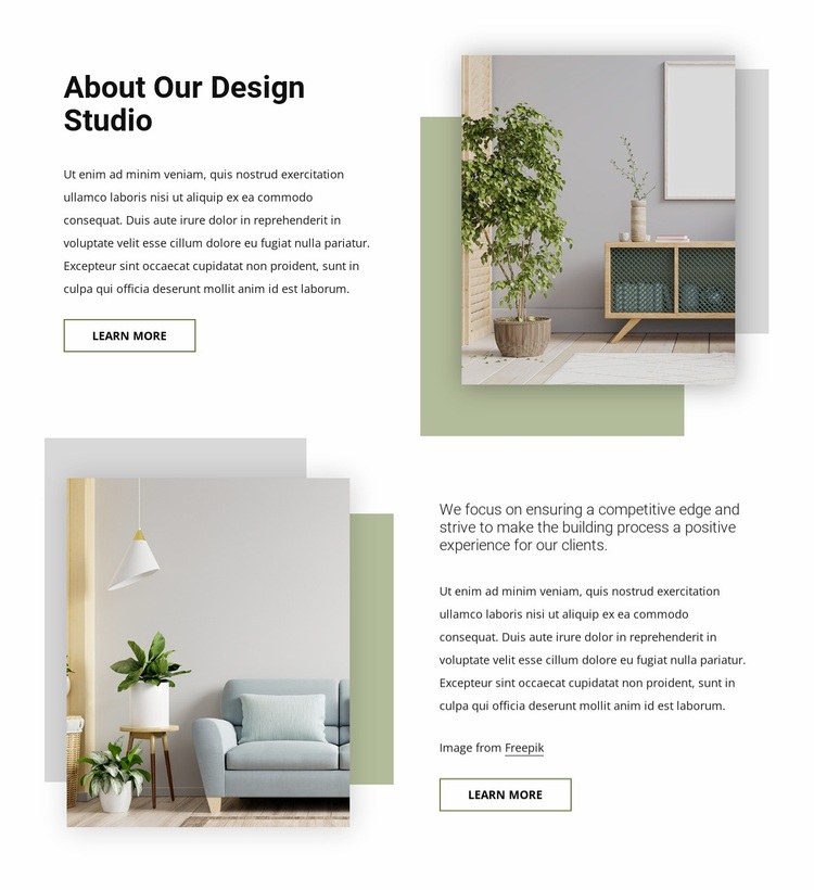 We create customized interior design Website Design