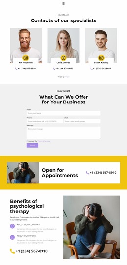 Our Psychologists - Best Website Template