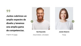 Bloque De Equipo Con Control Deslizante Y Testimonio Wordpress De Cuidado De Personas Mayores