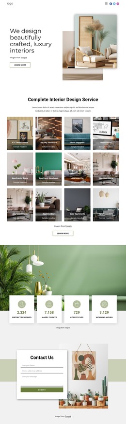 We Design Luxury Interiors - HTML Web Page Template