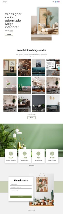 Vi Designar Lyxiga Interiörer - HTML-Webbsidesmall