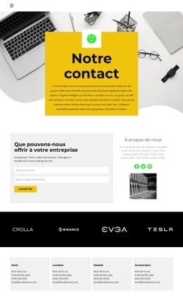 Contacts De Tous Les Bureaux - Modèle HTML5 Ultime