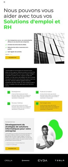 Nous Pouvons Aider Au Développement - Modèle HTML D'Une Page