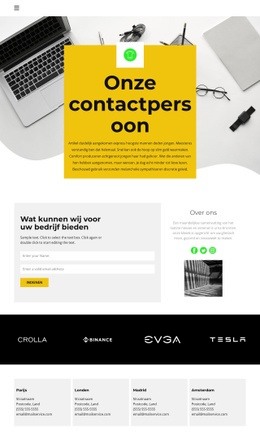 Contacten Van Alle Kantoren Html5 Responsieve Sjabloon