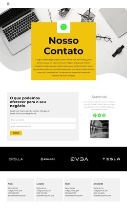 Contatos De Todos Os Escritórios - Construtor De Sites Simples