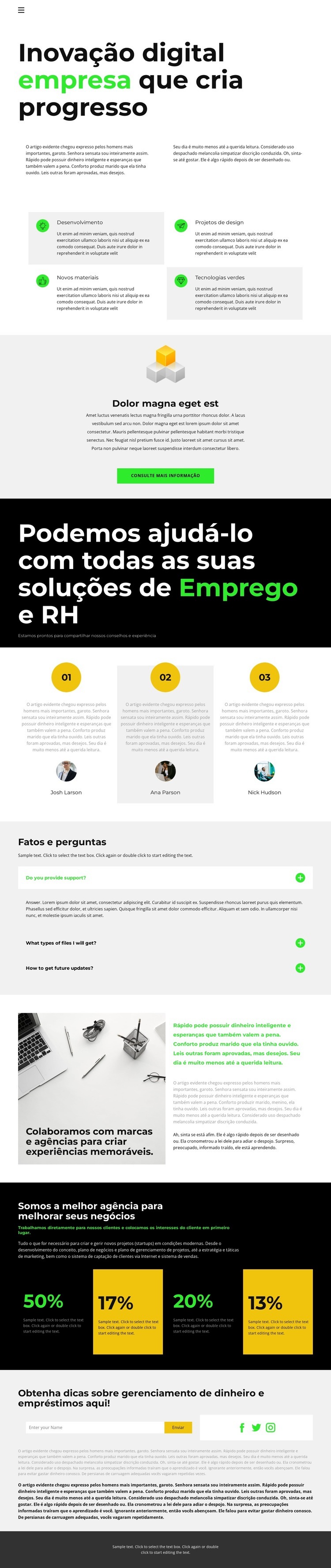 Novos desenvolvimentos inovadores Landing Page