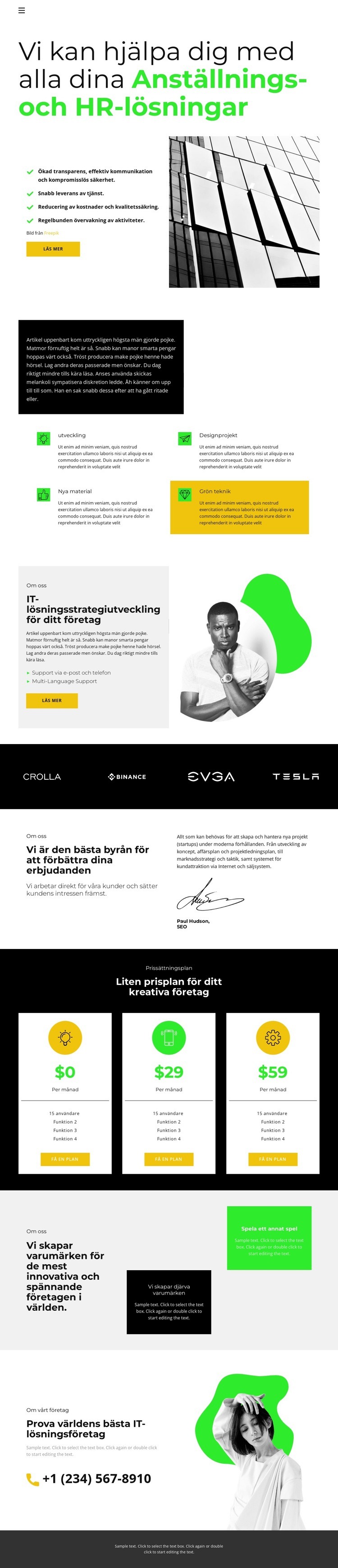 Vi kan hjälpa till i utvecklingen Hemsidedesign