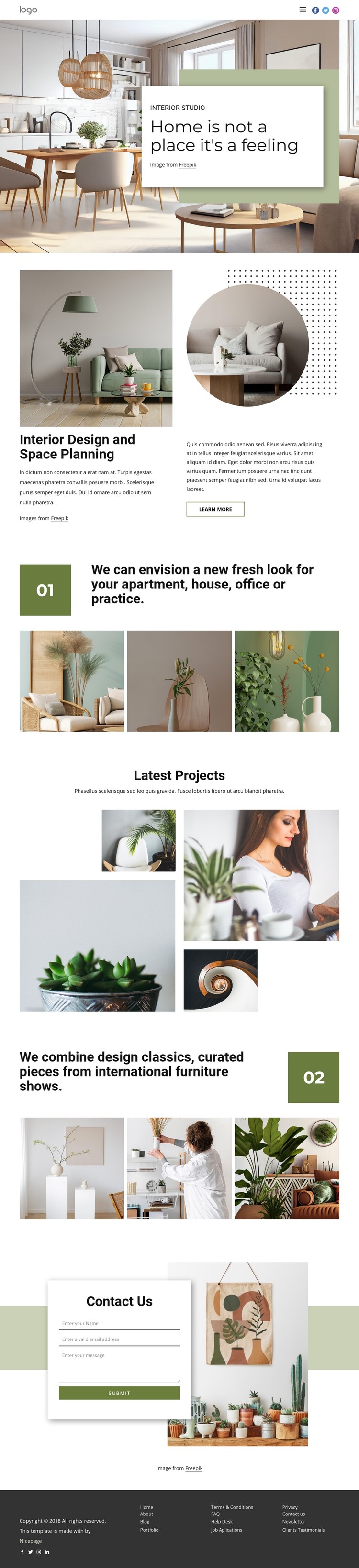 Interior designs for every taste CSS Template