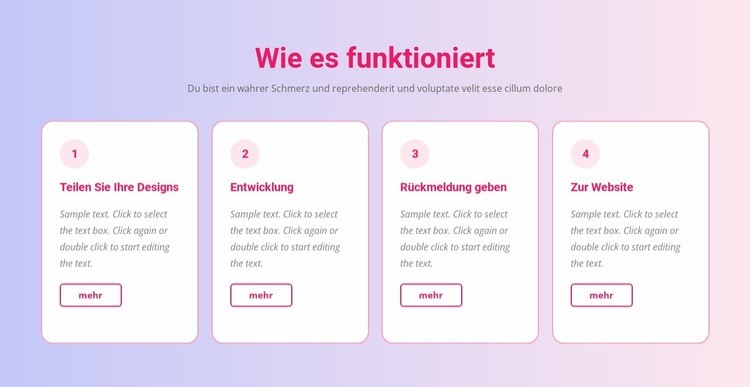 Unser kreativer Prozess Website Builder-Vorlagen