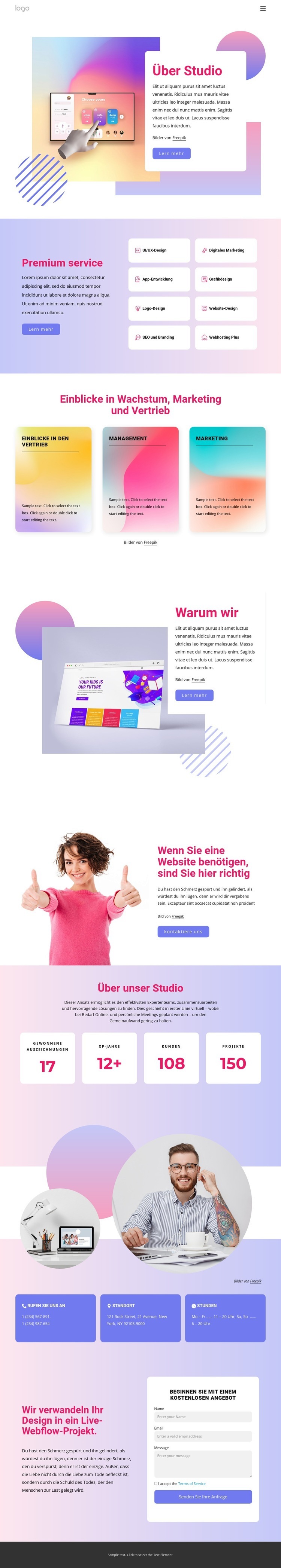 Wachstum, Marketing und Vertrieb Website Builder-Vorlagen