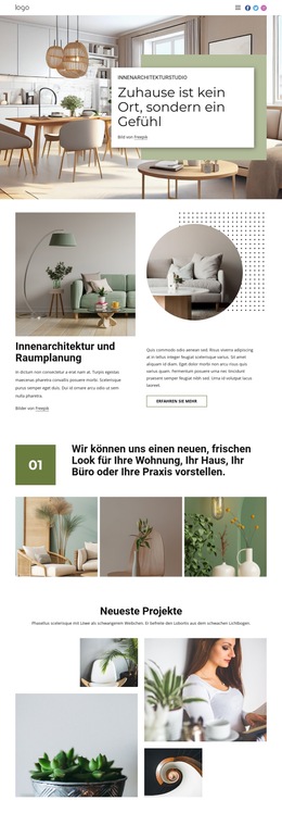 Innenarchitektur Für Jeden Geschmack – Fertiges Website-Design