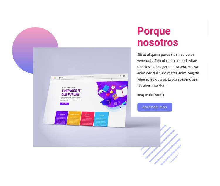 Somos un estudio de diseño galardonado. Creador de sitios web HTML