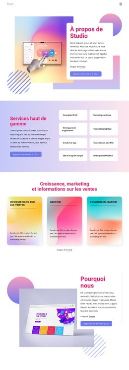 Croissance, Marketing Et Ventes - HTML Creator