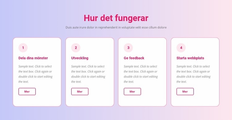 Vår kreativa process CSS -mall