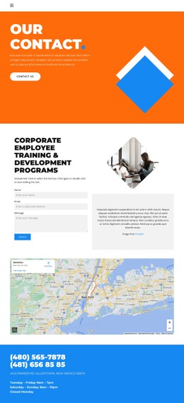 Design Agency Contacts Site Template