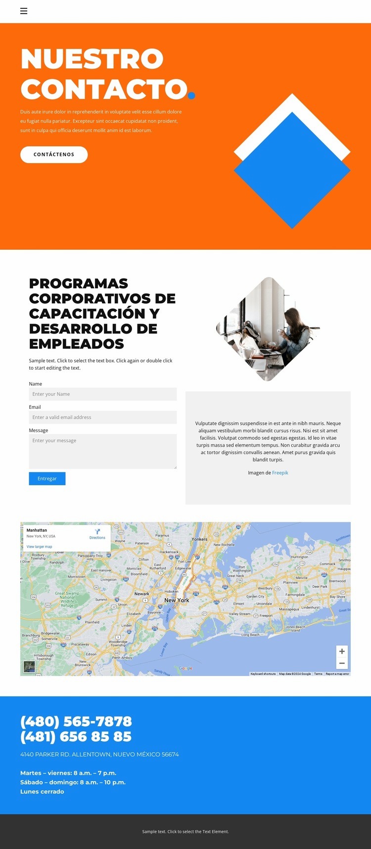 Contactos de agencias de diseño Plantilla HTML5