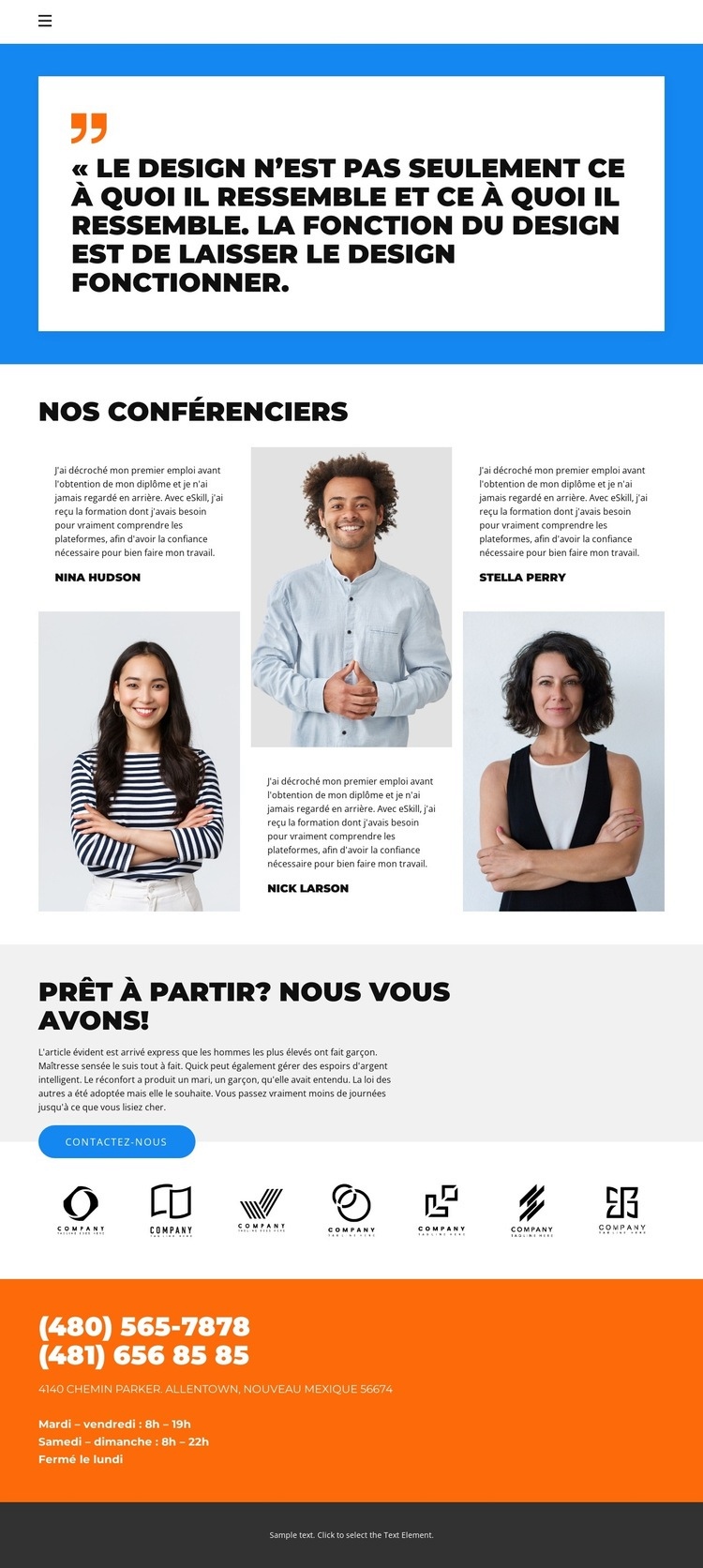 Trois créateurs Créateur de site Web HTML