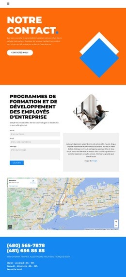 Contacts De L'Agence De Design - Modèle HTML5 Réactif